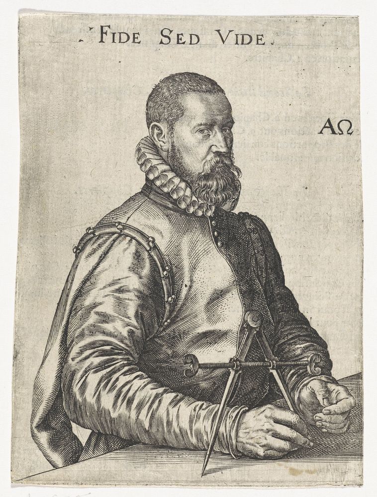 Portret van Elcie Edouard Leon Mellema (1582) by Johannes Wierix