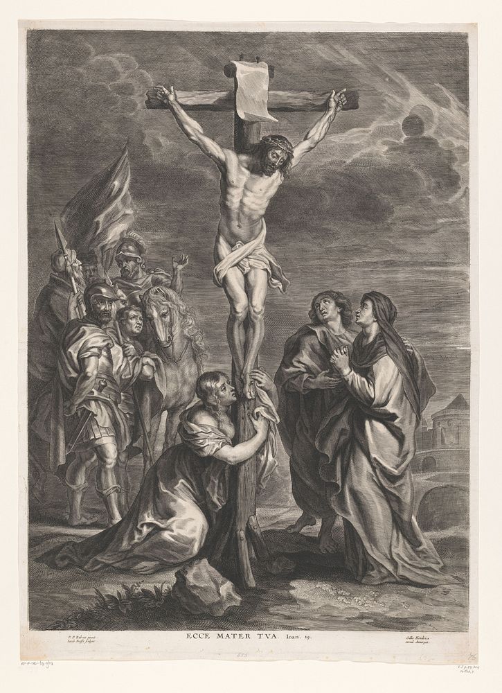 Christus aan het kruis (1620 - 1680) by Jacob Neefs, Peter Paul Rubens and Gilles Hendricx