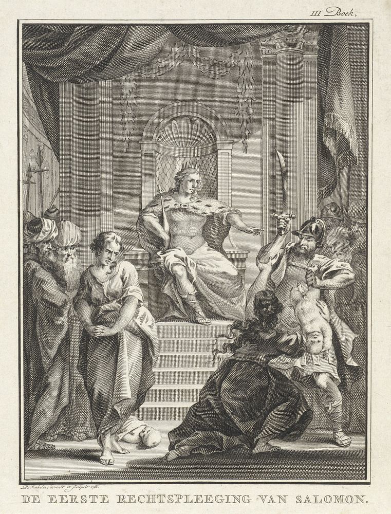 Oordeel van Salomo (1766) by Reinier Vinkeles I
