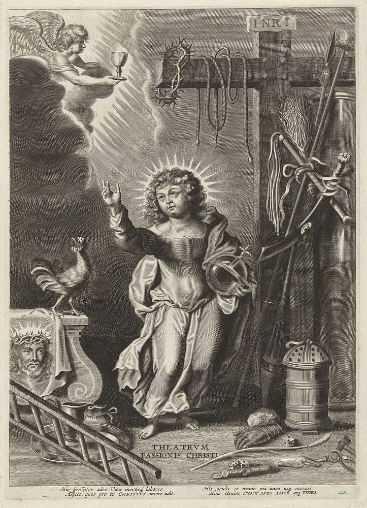 Christuskind met passiesymbolen (1586 - 1650) by Cornelis Galle I