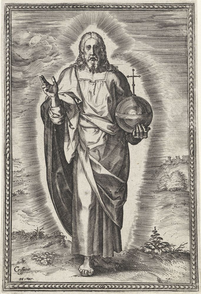 Christus (1559 - before 1585) by Johannes Wierix and Chrispijn van den Broeck