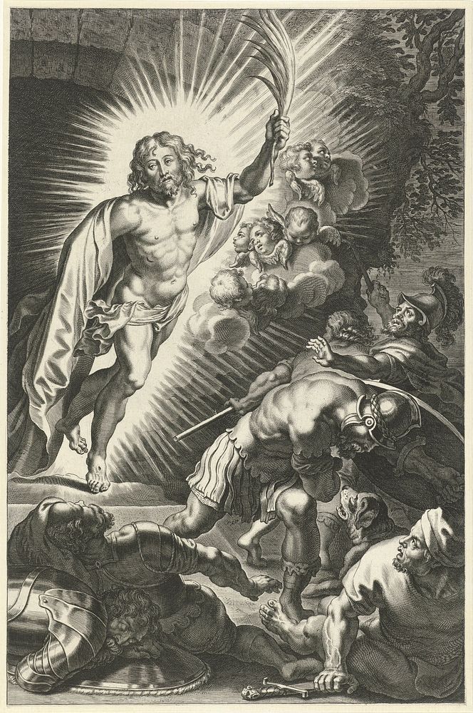 Opstanding van Christus (1581 - 1683) by anonymous, Theodoor Galle, Cornelis Galle I and Peter Paul Rubens