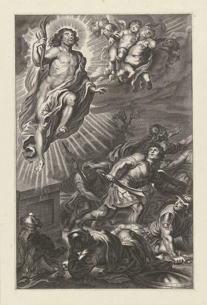 Opstanding (c. 1650 - c. 1700) by anonymous, Cornelis Galle II and Abraham van Diepenbeeck