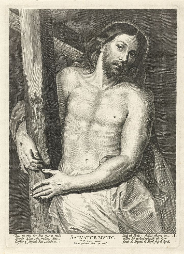 Christus met het kruis (1616 - 1636) by Nicolaes Ryckmans, Peter Paul Rubens and Nicolaes Ryckmans