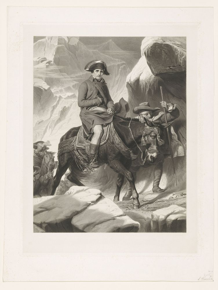 Napoleon steekt de Alpen over (1824 - 1888) by Alphonse François and Paul Delaroche