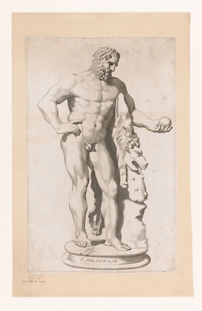 Standbeeld van Hercules (1636 - 1637) by Claude Mellan and Claude Mellan