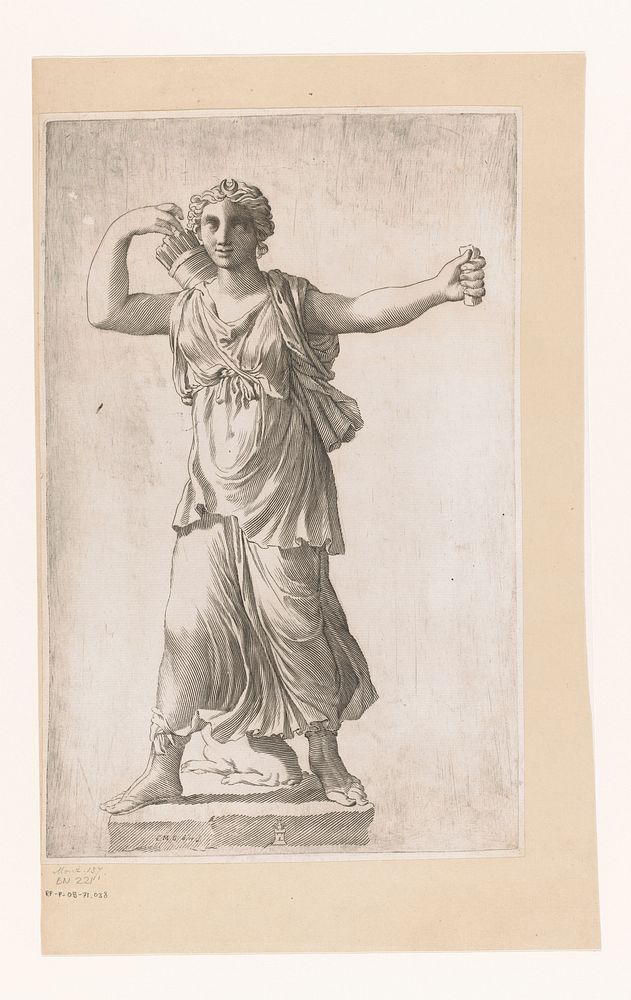Standbeeld van Diana (1636 - 1637) by Claude Mellan and Claude Mellan