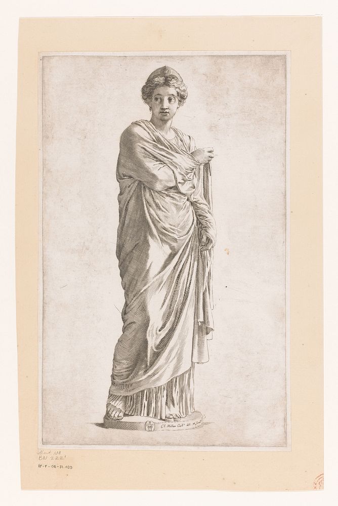 Standbeeld van een vrouw (1636 - 1637) by Claude Mellan and Claude Mellan