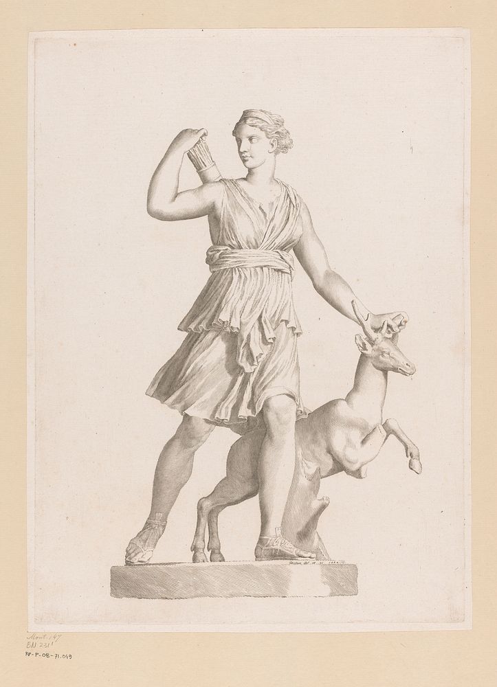 Standbeeld van Diana (1677) by Claude Mellan, Claude Mellan, Imprimerie Royale and Imprimerie Royale