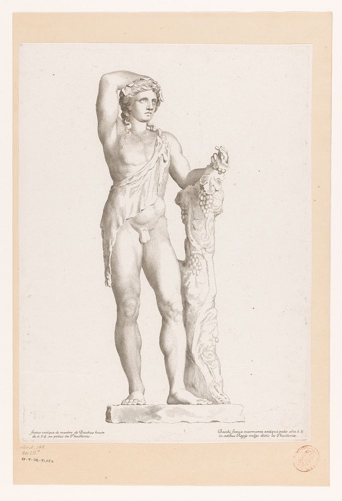 Standbeeld van Bacchus (1677) by Claude Mellan, Claude Mellan, Imprimerie Royale and Imprimerie Royale
