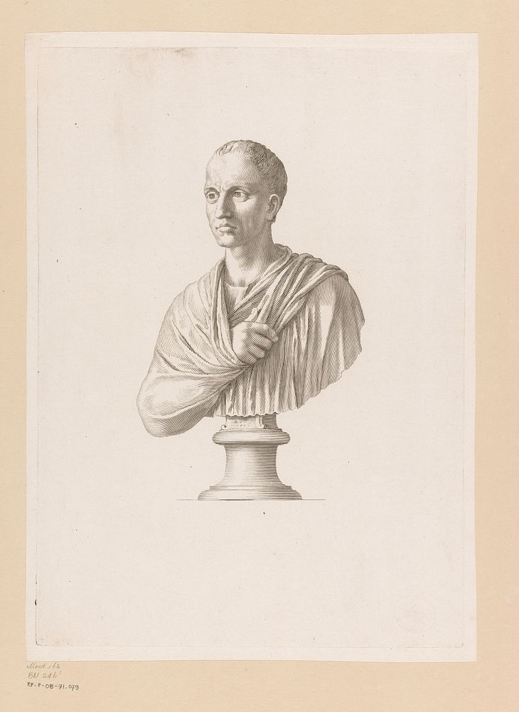 Buste van een Romeins senator (1677) by Claude Mellan, Claude Mellan, Imprimerie Royale and Imprimerie Royale