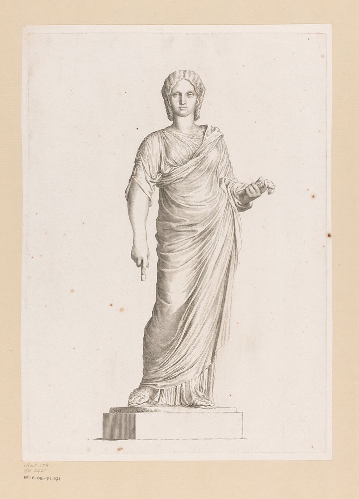 Standbeeld van vrouw (1677) by Claude Mellan, Claude Mellan, Imprimerie Royale and Imprimerie Royale