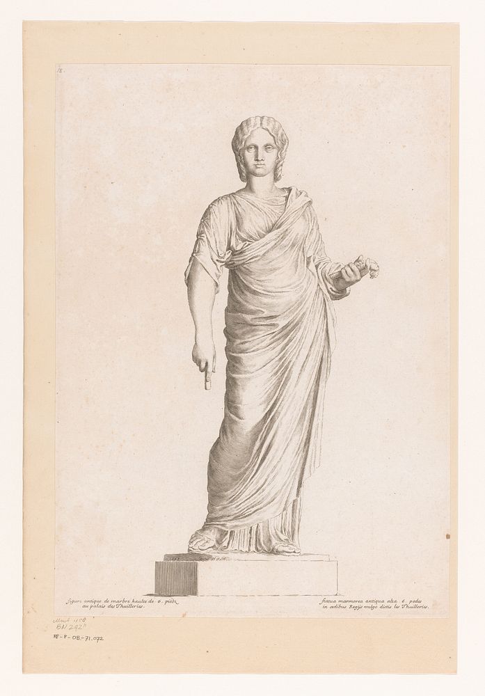 Standbeeld van vrouw (1677) by Claude Mellan, Claude Mellan, Imprimerie Royale and Imprimerie Royale