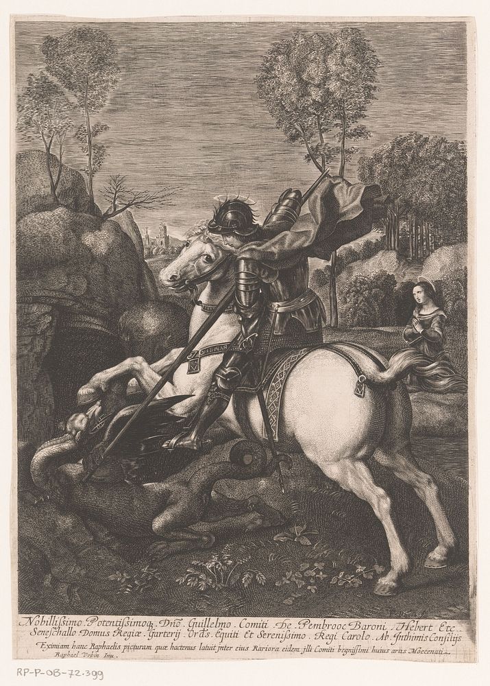 Heilige Joris en de draak (1648 - 1670) by François Ragot and Rafaël
