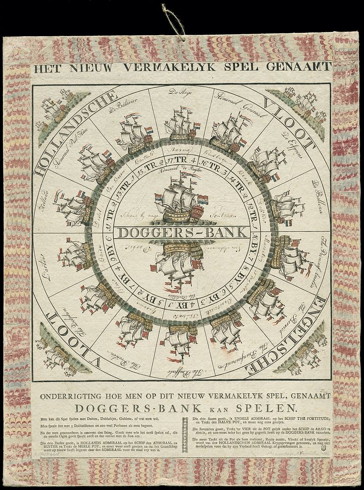 Het nieuw vermakelyk Spel genaamt / Doggers-bank (1782) by B Vermeulen