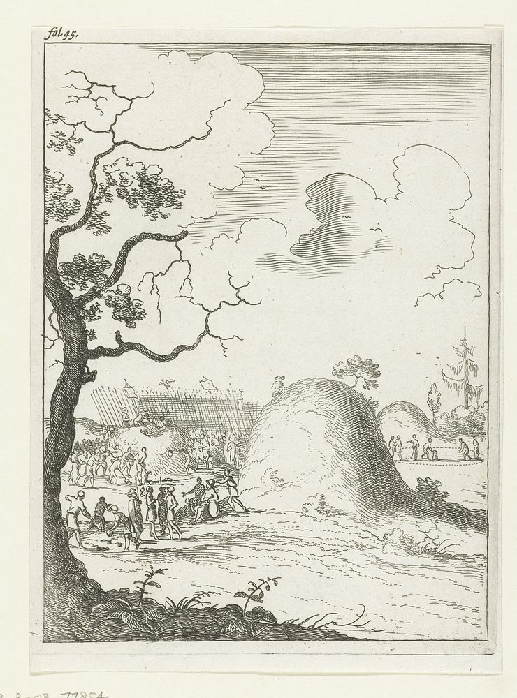 Constructie van grafheuvels (1658 - 1660) by anonymous