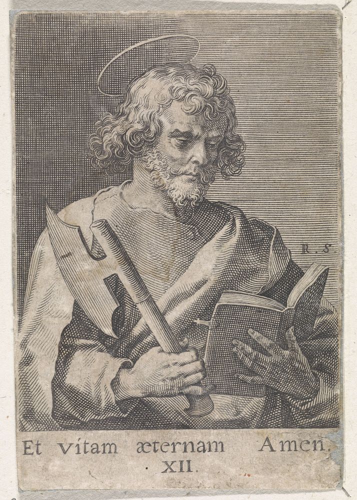 Apostel Matthias (1570 - 1600) by Raphaël Sadeler I and Maerten de Vos