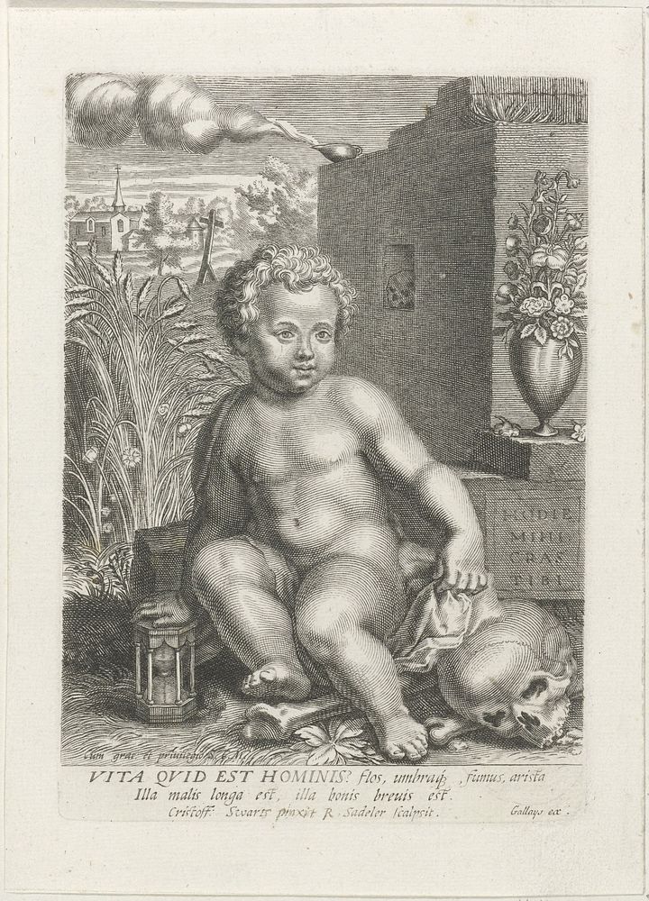 Memento mori (1687 - 1749) by Raphaël Sadeler I, Christoph Schwarz, Pierre Gallays and Keizerlijk hof