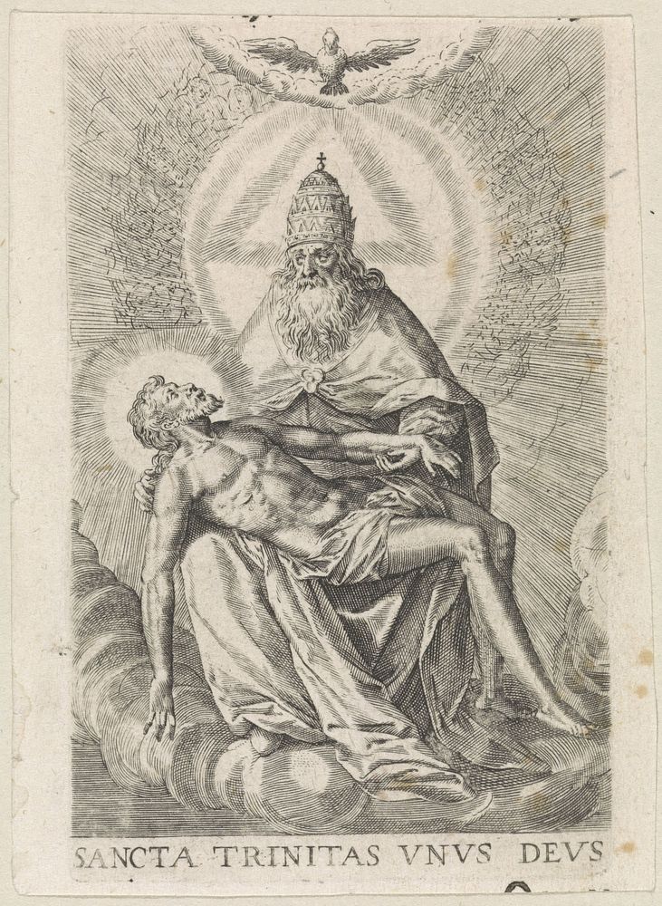 De heilige Drieëenheid (1617) by Raphaël Sadeler I, Raphaël Sadeler II, Raphaël Sadeler I and Anna Bergia