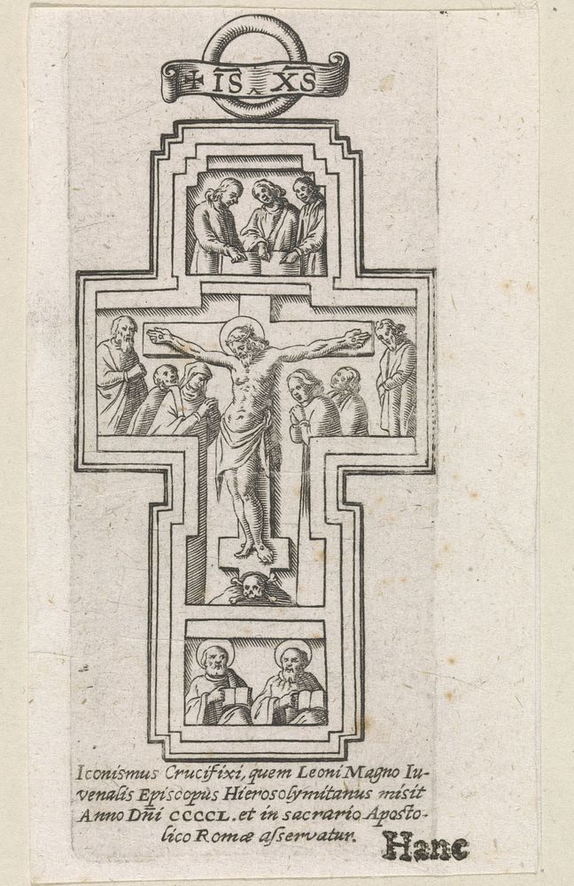 Crucifix met kruisigingsscène (1622) by Raphaël Sadeler II, Raphaël Sadeler I, Raphaël Sadeler II and Wilhelm Eder