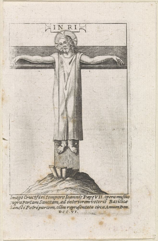 Christus in een lang gewaad aan het kruis (1622) by Raphaël Sadeler II, Raphaël Sadeler I, Raphaël Sadeler II and Wilhelm…
