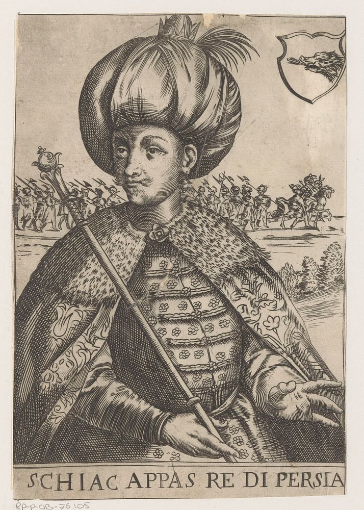 Portret van Abbas I, sjah van Perzië (1600 - 1699) by anonymous
