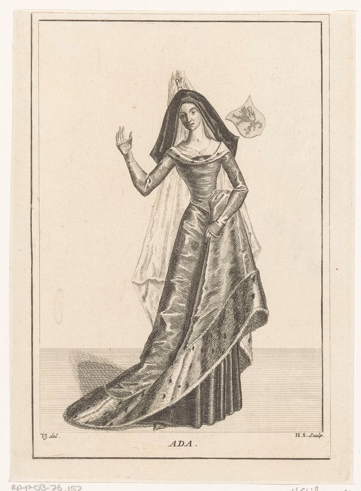 Portret van Ada, gravin van Holland (1742 - 1784) by Hendrik Spilman, Tako Hajo Jelgersma and anonymous