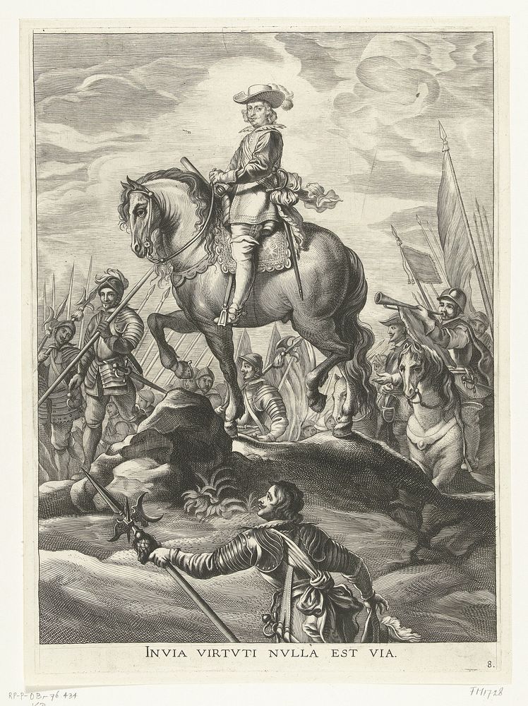 Ferdinand leidt zijn troepen over de Alpen; intocht van Ferdinand te Gent in 1635 (nr. 8) (1635 - 1636) by Pieter de Jode…