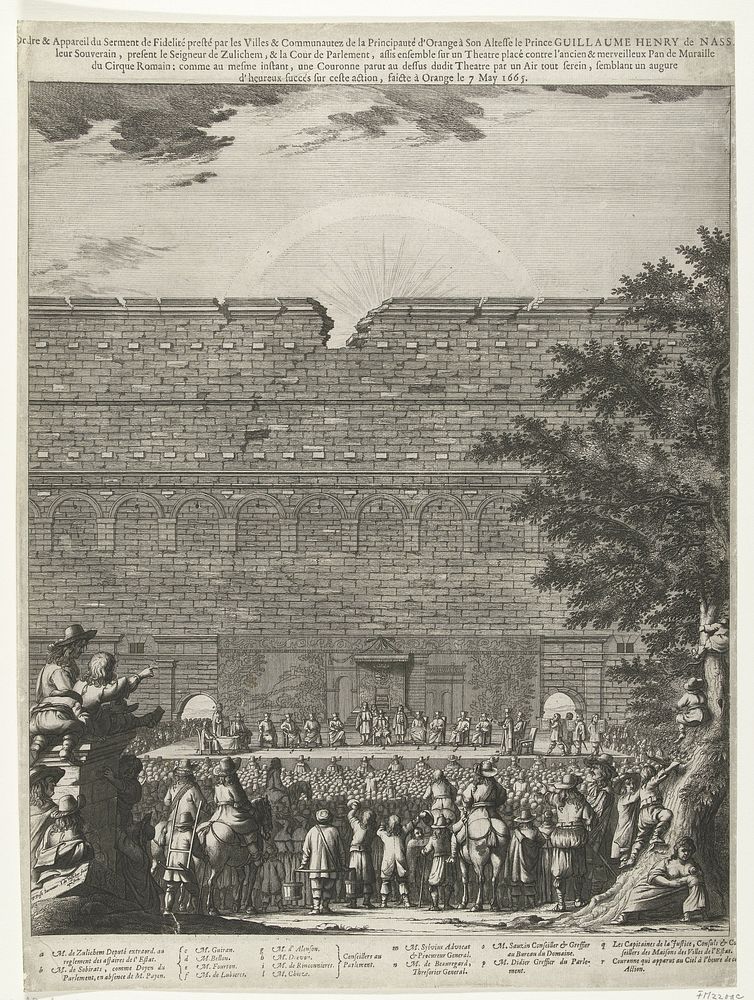 Eed van trouw afgelegd door het vorstendom Orange aan prins Willem III, 1665 (1665) by Jan de Visscher and Pieter Jansz Post