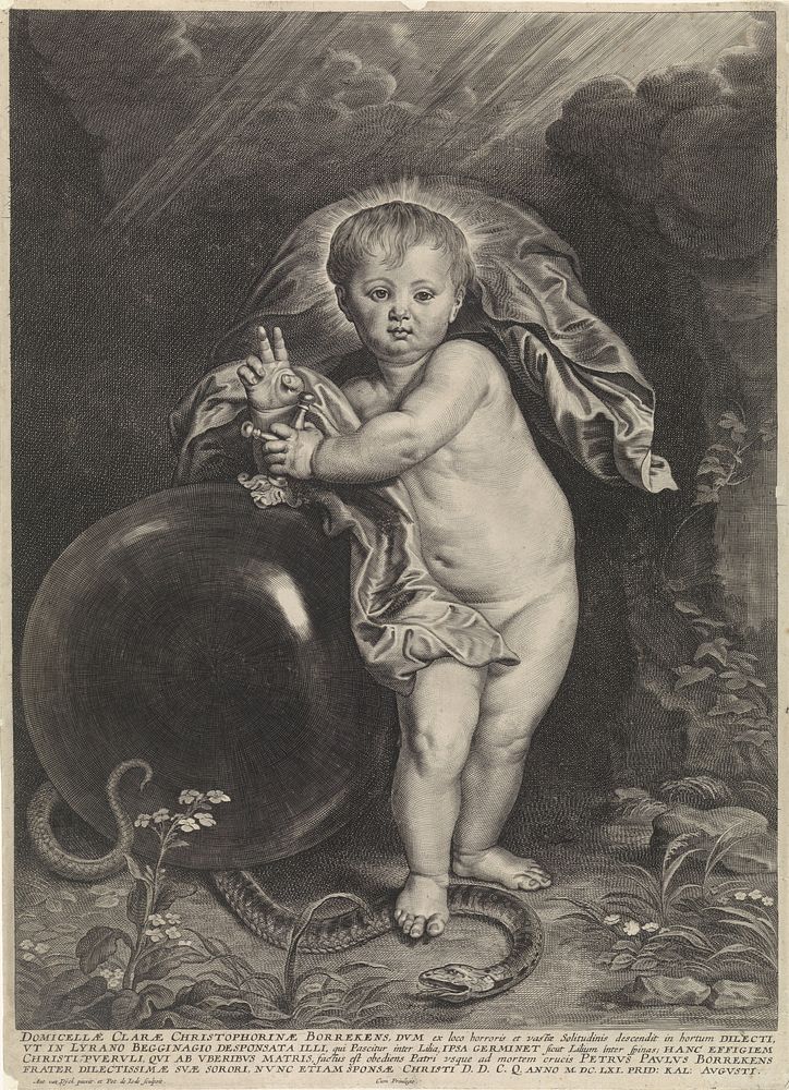 Christuskind met rijksappel (1628 - 1670) by Pieter de Jode II and Anthony van Dyck