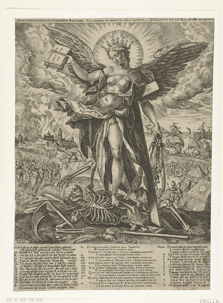 Dialoog tussen Mens en Religie, ca. 1578 (1577 - 1579) by Wierix, Maerten de Vos and Peeter Baltens