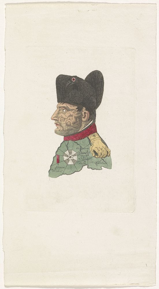 Spotprent op Napoleon, 1813 (1813) by anonymous and Evert Maaskamp