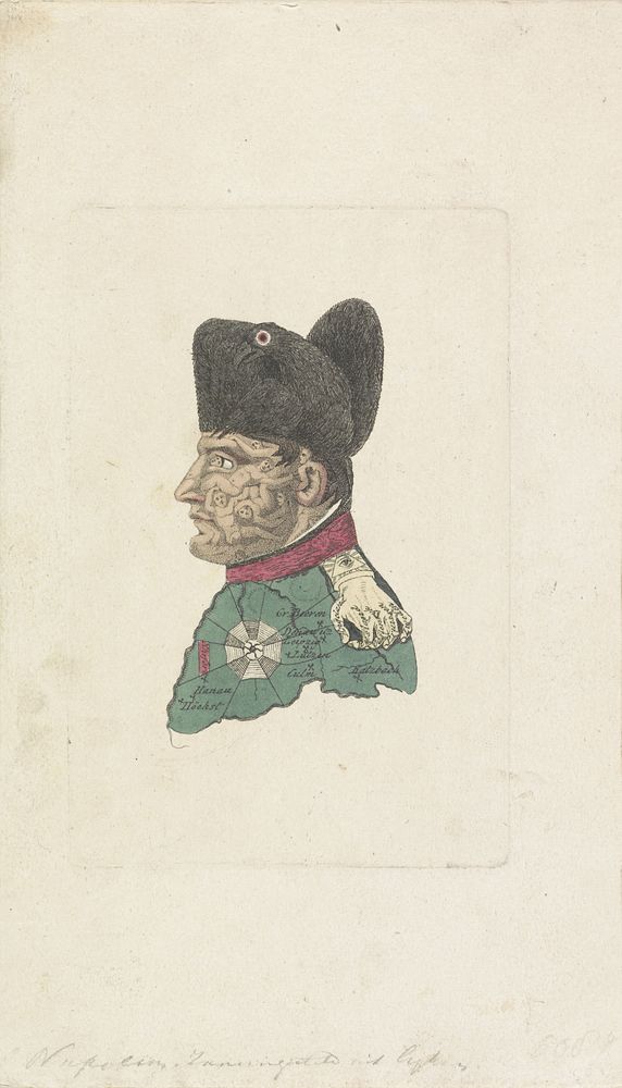 Spotprent op Napoleon, 1813 (1813) by anonymous and Evert Maaskamp