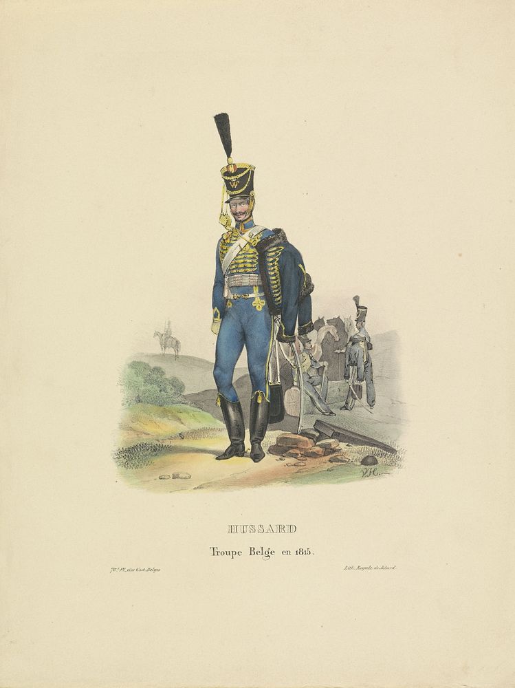 Nederlandse huzaar, 1815 (1828 - 1830) by Jean Louis Van Hemelryck and Lithographie Royale de Jobard