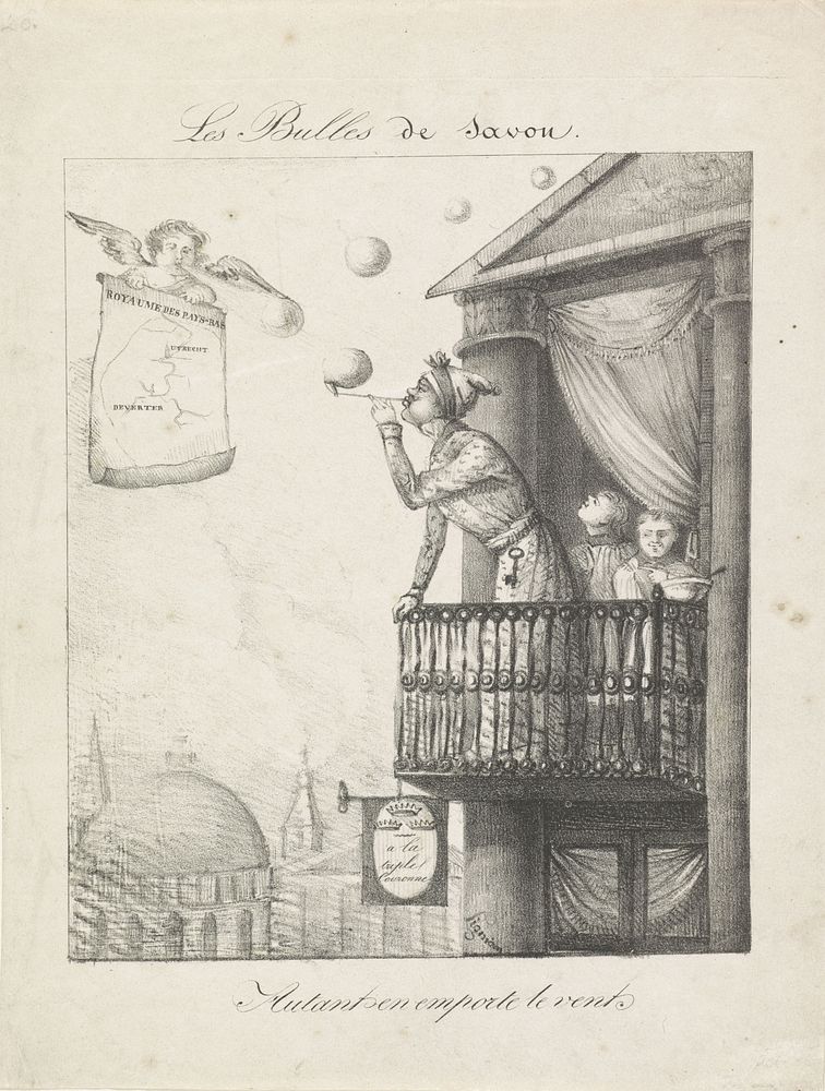 Spotprent op de pauselijke bullen tegen de aanstelling van zogenaamde Jansenisten bisschoppen, 1825 (1825)