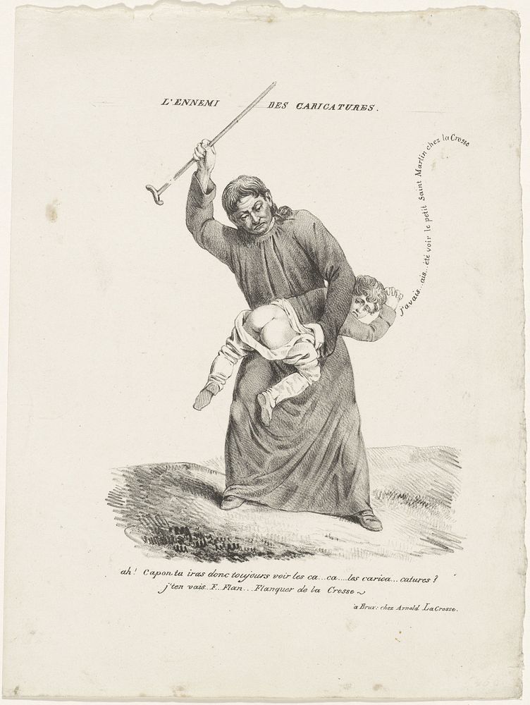 Vijand van de spotprenten, 1828 (1828) by anonymous and Arnold Lacrosse