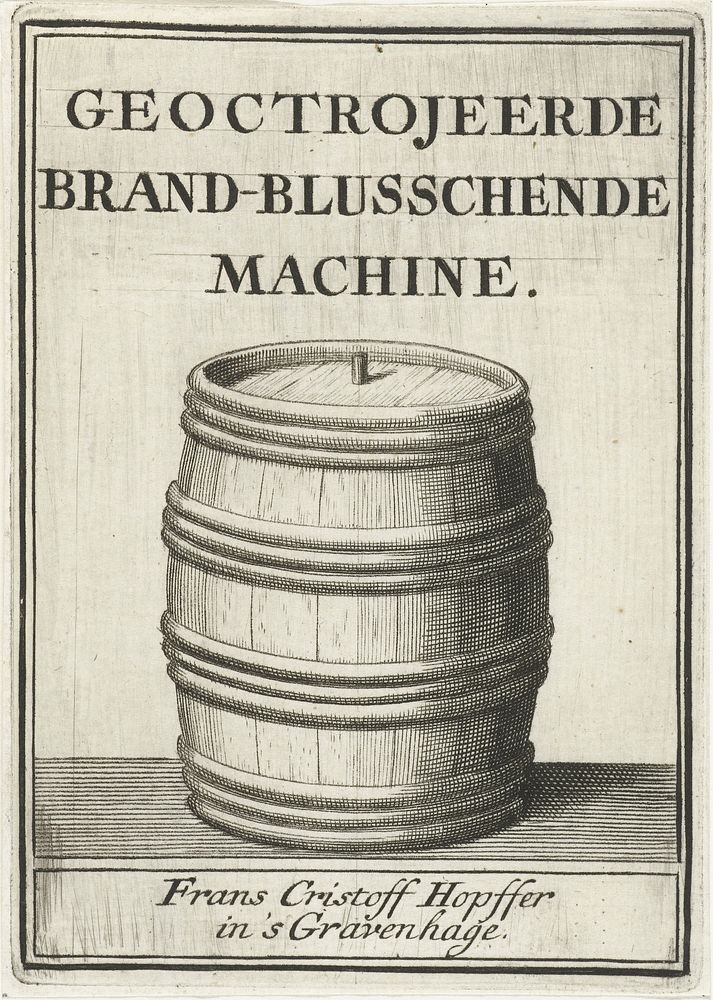 Brandblusmachine, ca. 1750 (1740 - 1760) by anonymous
