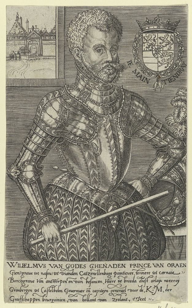 Portret van Willem I, prins van Oranje (1565 - 1568) by Abraham de Bruyn