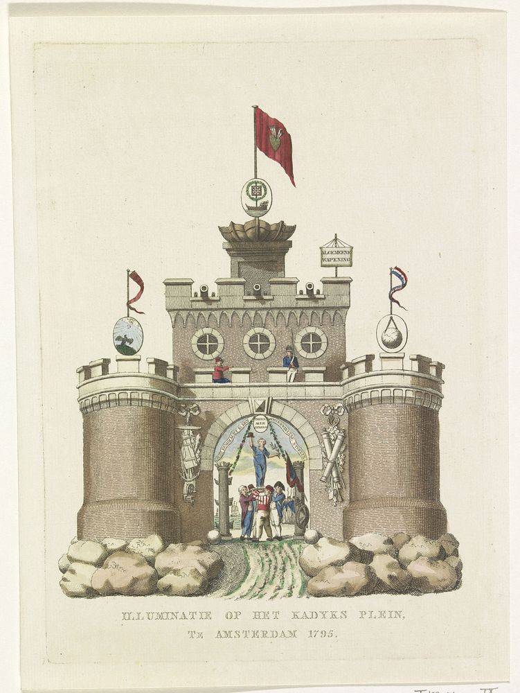 Algemene Wapening, decoratie op het Kadijksplein, 1795 (1795) by A Schol II