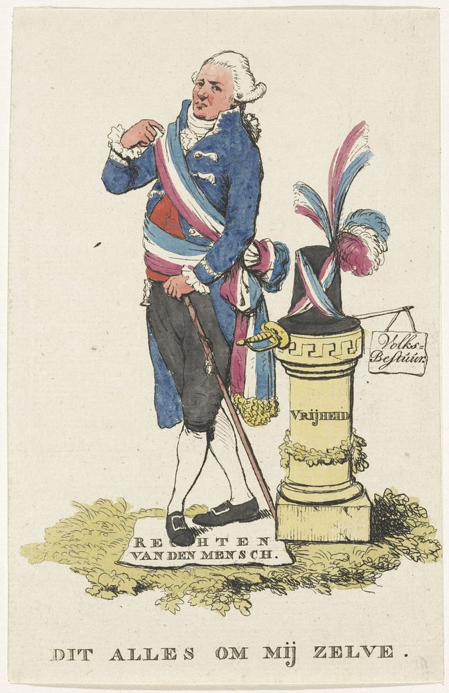 Spotprent op de Staatsregeling van 1798 (1798) by anonymous