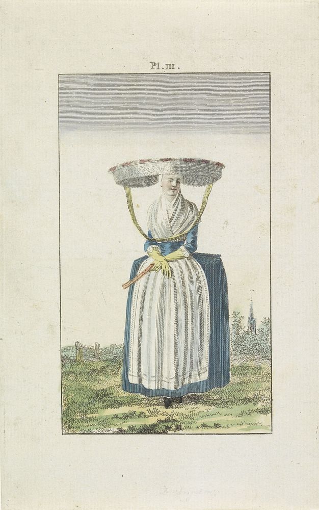 Klederdracht vrouw van Zuid-Beveland (1790 - 1792) by anonymous