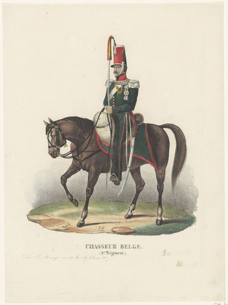 Belgische vrijwillige jager, 1830 (1830 - 1831) by S Avanzo and Cie