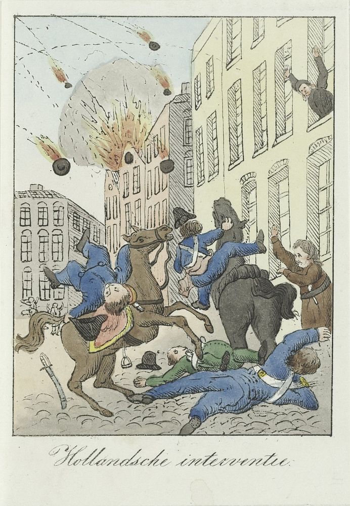 Spotprent op de Hollandse interventie, 1831 (1831) by anonymous