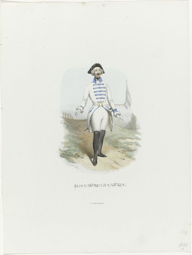 Man in historisch kostuum, 1841 (1841) by Huib van Hove Bz and J P Beekman Hzn