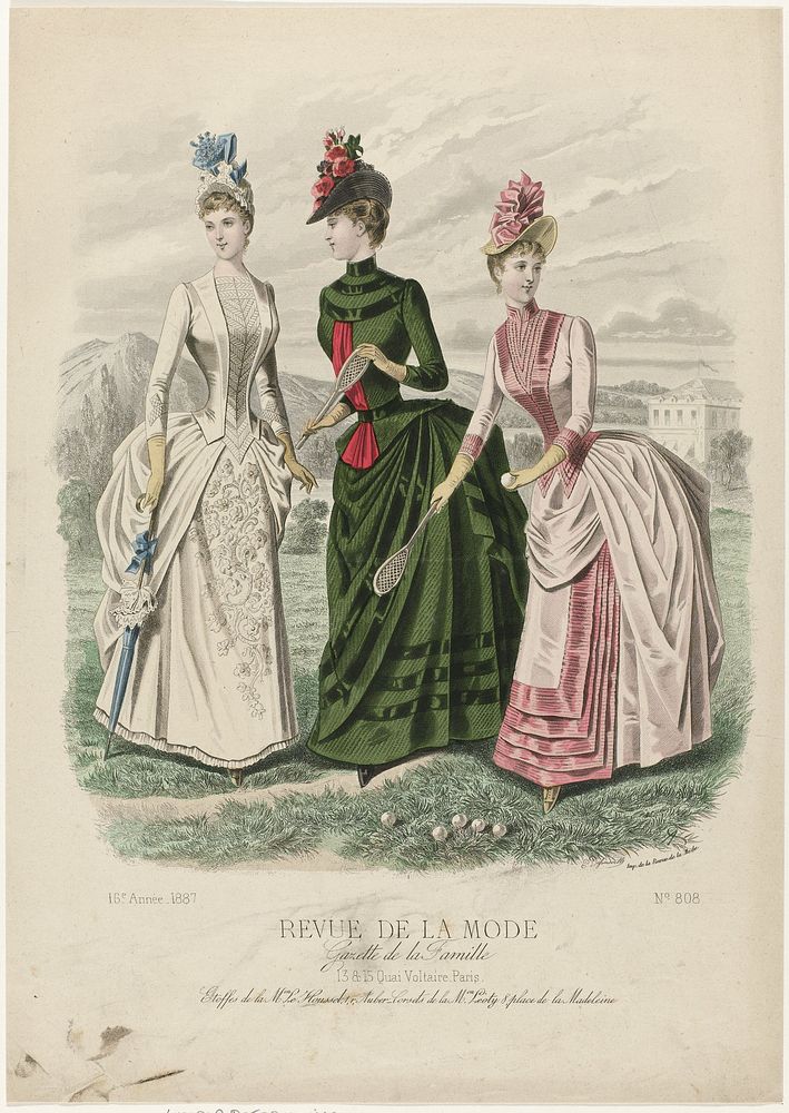 Revue de la Mode, Gazette de la Famille, dimanche 26 juin 1887, 16e Année, No. 808: Etoffes de la M.on Le Houssel (...)…