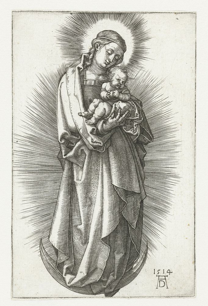Maria met kind op de maansikkel (1514) by Albrecht Dürer