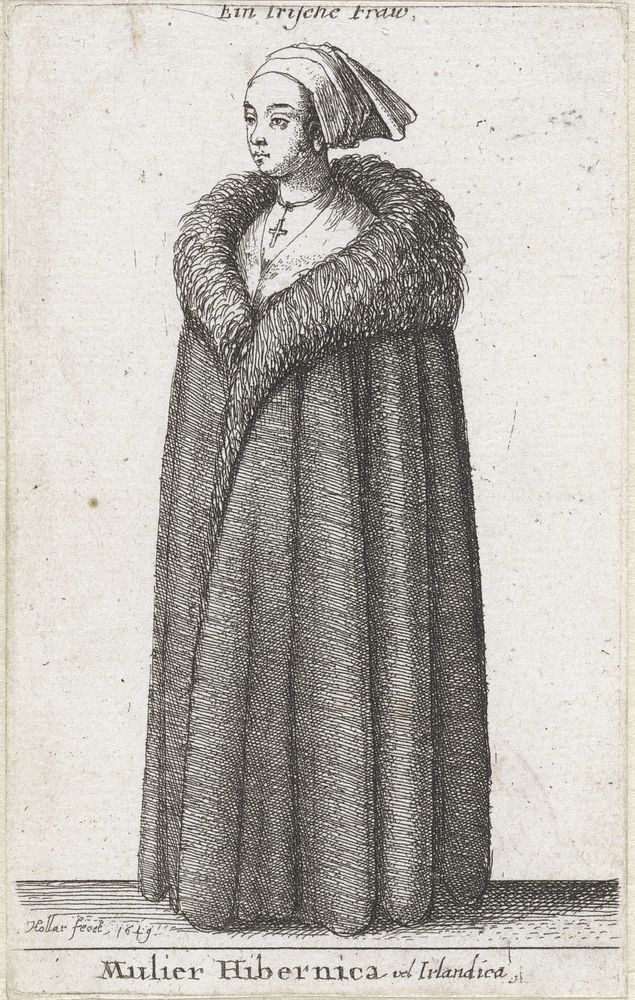 Mulier Hibernica vel Irlandica / Ein Irische Fraw (1649) by Wenceslaus Hollar
