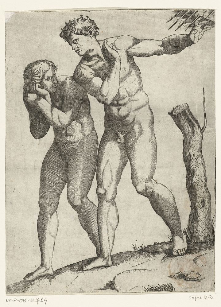 Expulsion from Paradise (1510 - 1577) by anonymous, Marcantonio Raimondi and Michelangelo
