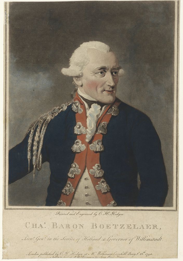 Portret van Carel Baron van Boetzelaer (1794) by Charles Howard Hodges, Charles Howard Hodges and J B Riemen