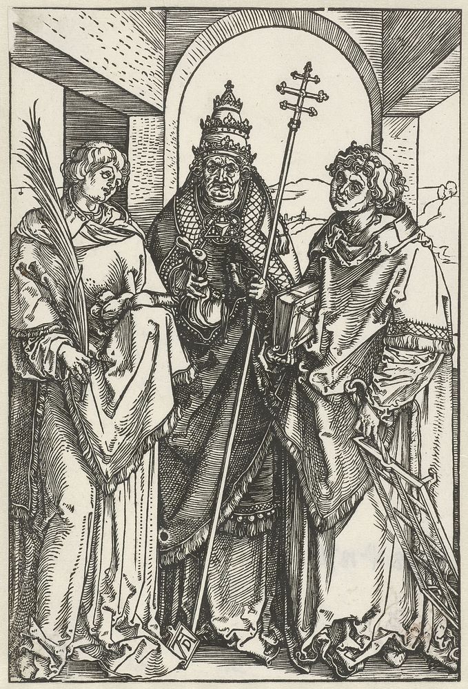 De Heilige Stefanus, Sixtus en Laurentius (1504 - 1505) by Albrecht Dürer